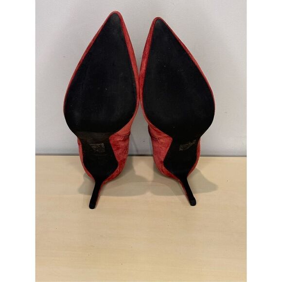 Jeffrey Campbell Women's Nixie Suede Pointed Toe Bootie Red Orange Size 7.5 NWT - Picture 10 of 10